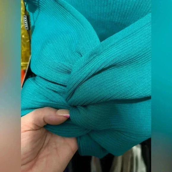 NWT Zaful Green Teal Blue Tank Ribbed Twisted - Picture 6 of 9